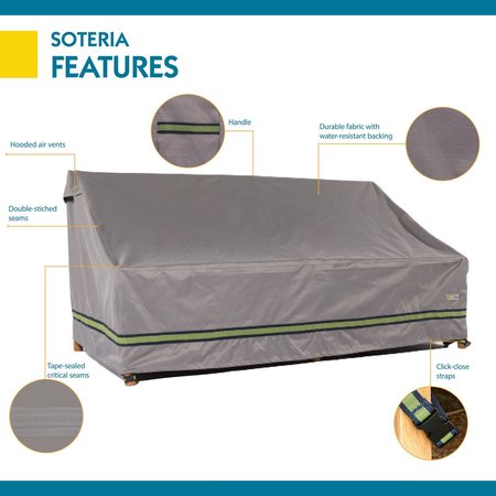 Duck Covers Soteria Grey RainProof Patio Loveseat Cover 38"x70" RLV704135
