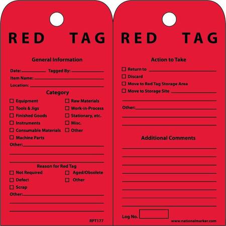 Nmc Red Tag 5S, Pk25 RPT177