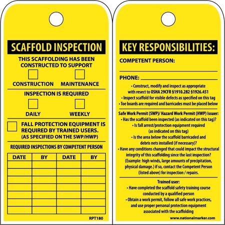 Nmc Scaffold Inspection Tag TAR718