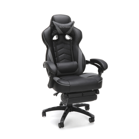 Respawn Reclining Gaming Chair/Footrest, Gray RSP-110-GRY