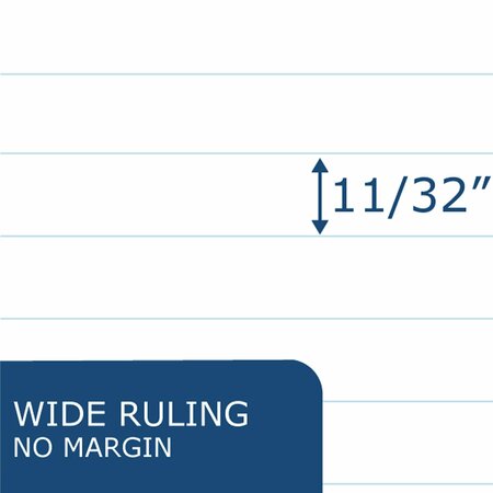 Roaring Spring Case of Writing Tablets, 6"x9", Wide Ruled, 100 Sheets/Pad, Fits in a Standard 6 3/4″ Size Envelope. 63046cs