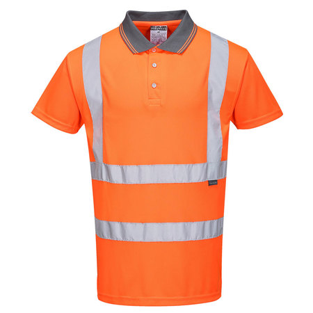 PORTWEST Hi-Vis S/S Polo Shirt RIS, XXL RT22