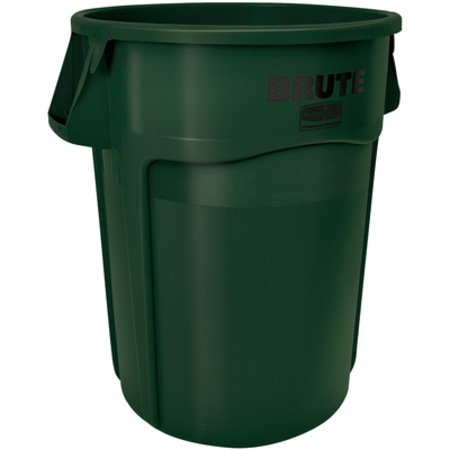 Rubbermaid Commercial Recycling Container, 44 gal., 31x24", , Green, Plastic RUB186CG