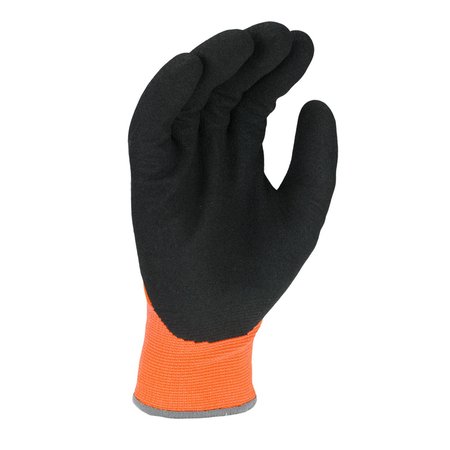 Radians Hi-Vis Cold Protection Coated Gloves, Terry Cloth Lining, M RWG17M