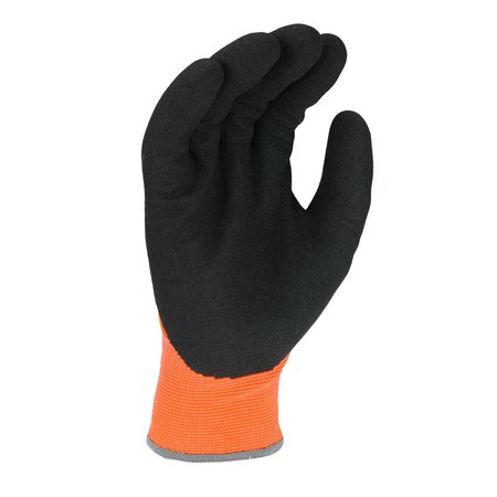 Radians Hi-Vis Cold Protection Coated Gloves, Terry Cloth Lining, XL RWG17XL