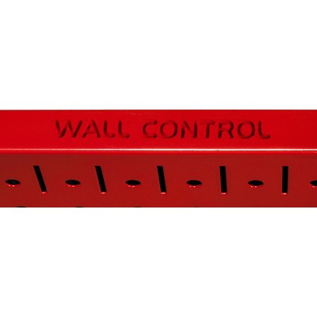 Wall Control Commercial Kitchen Pegboard Rack, Red/White 35-IKTH-200-RW