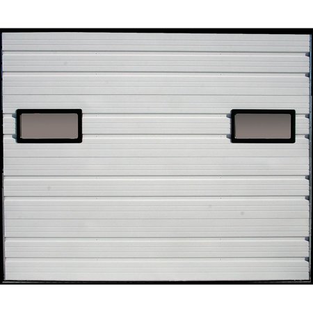 AMERICAN GARAGE DOOR SUPPLY Dock Door, Embossed Wht Stl, Painted Acryl IS24-92X96-2W-2STL