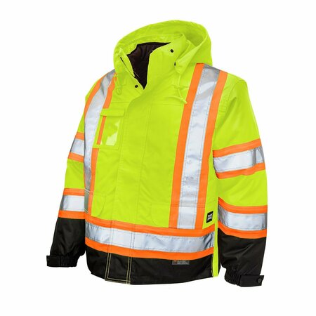 TOUGH DUCK Fluorescent Green Polyester Parka size M S42611