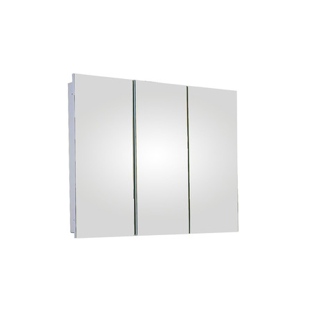 KETCHAM 36" x 30" Fully Recessed Polished Edge Tri-View Medicine Cabinet R-3630PE