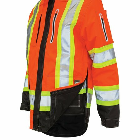 Tough Duck Men's Fluorescent Orange Polyester Parka size 2XL S18721