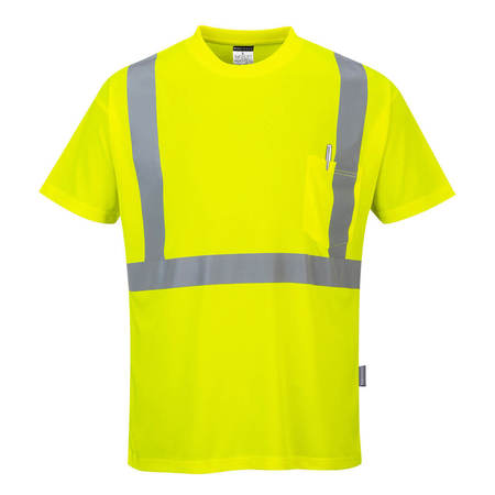 PORTWEST Hi-Vis Pocket T-Shirt, L S190