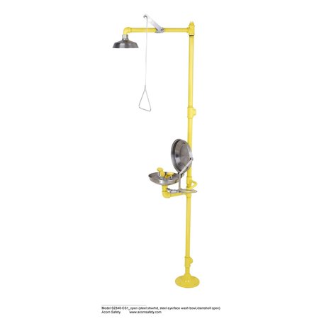 ACORN CONTROLS Combo, Floor, S/S Bowl, S/S Shower S2340-CS1