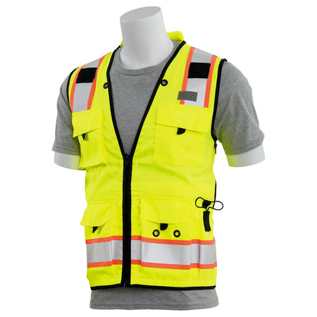 Erb Safety Surveyor Vest, Deluxe, Lime, 5X 62391