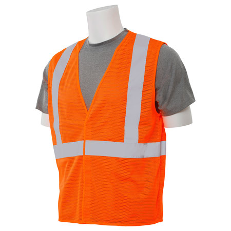 Erb Safety Safety Vest, Economy, Hi-Viz, Orange, 3XL 61437