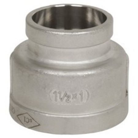 Smith-Cooper Socket Weld Red Coup., 150lb, 304 1X1/2" 4381048410