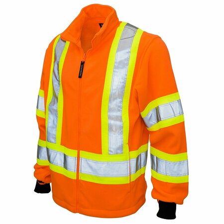 Tough Duck Men's High-visibility Orange Polyester Bomber Jacket size L S41311