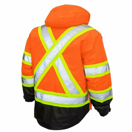 Tough Duck Fluorescent Orange Polyester Parka size S S42611