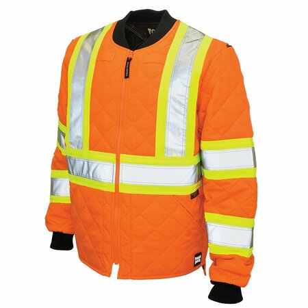 TOUGH DUCK Fluorescent Orange Polyester Jacket size L S43211
