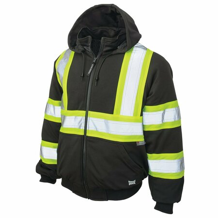 TOUGH DUCK Insulated Safety Hoodie, S47411-BLK-S S47411
