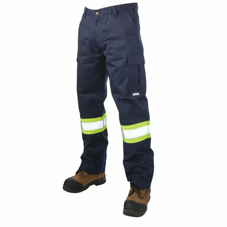 TOUGH DUCK Safety Cargo Utility Pant, S60711-NAVY-3 S60711