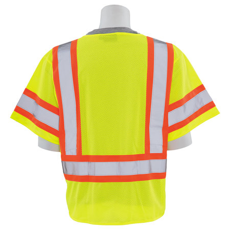 Erb Safety 5XL Hi Viz Safety Vest, Lime 14615