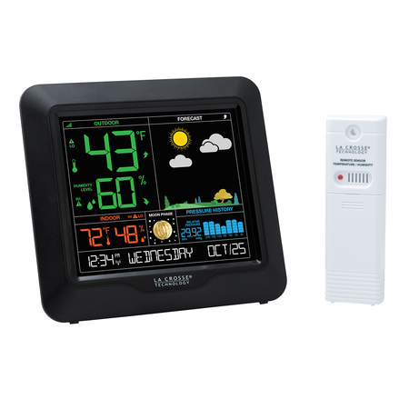 LA CROSSE TECHNOLOGY Wireless Color Forecast Weather Station S84107-INT