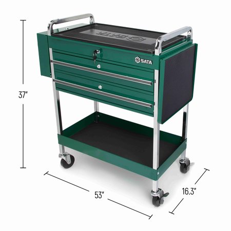Sata Two Drawer Utility Cart 38in ST95118SC