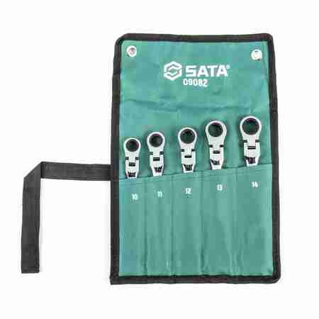 SATA Metric Flex Head Ratcheting Wrench Set,  ST09082SJ