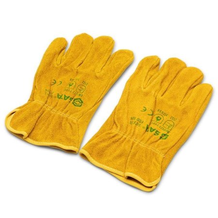 Sata Leather Work Gloves, 4 Pairs, Large STFS0103