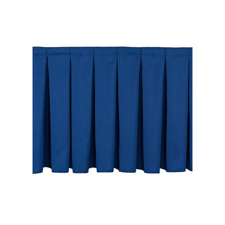 NATIONAL PUBLIC SEATING Stage Box Pleat Skirting, 24"H x 36"L, Blue SB24-36-04
