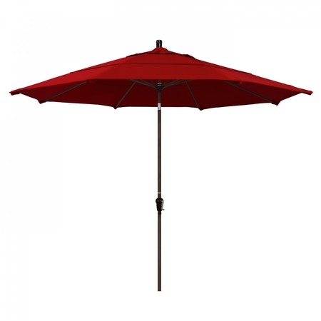 CALIFORNIA UMBRELLA Patio Umbrella, Octagon, 110.5" H, Sunbrella Fabric, Jockey Red 194061037461