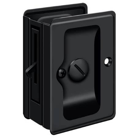 Deltana Heavy Duty Pocket Lock, Adjustable, 3-1/4" X 2 1/4" Privacy Black SDLA325U19