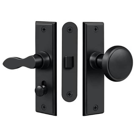 DELTANA Storm Door Latch, Square, Mortise Lock Black SDML334U19