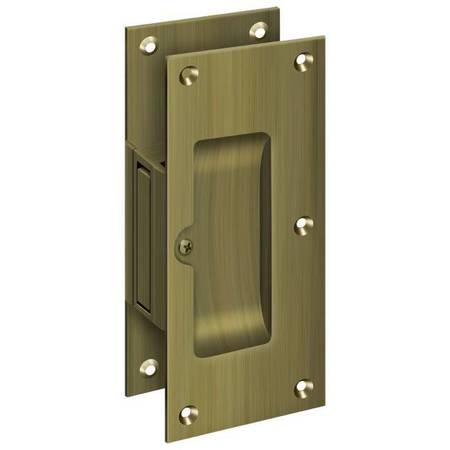 DELTANA Decorative Pocket Lock 6", Passage Antique Brass SDP60U5