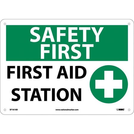 Nmc Safety First Aid Station Sign, SF161AB SF161AB