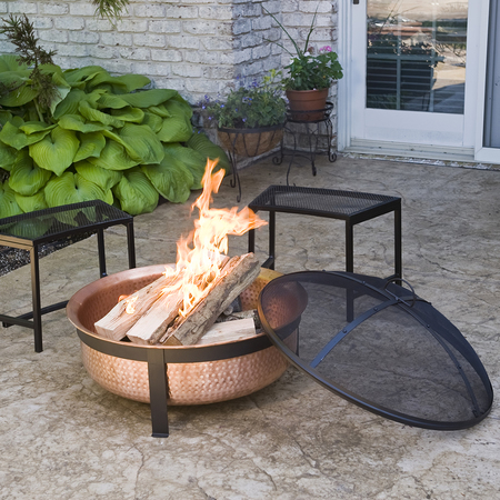 COBRACO Hand Hammered Copper Fire Pit, 30" SH101