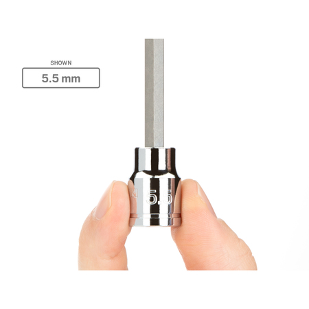 Tekton 3/8 Inch Drive x 5 mm Long Hex Bit Socket SHB13404