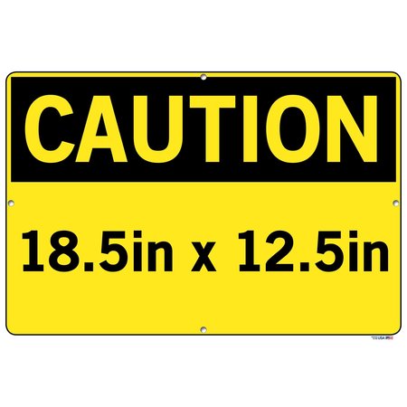 Vestil Sign, Caution, 18.5x12.5", Alum Comp, .130, SI-C-41-D-AC-130 SI-C-41-D-AC-130