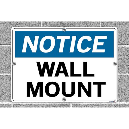 Vestil Aluminum Sign, 9-1/2" H, 12-1/2" W, Rectangle, English, SI-N-47-B-AL-040 SI-N-47-B-AL-040