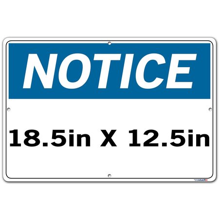 Vestil Aluminum Sign, 12-1/2" Height, 18-1/2" Width, Aluminum, Rectangle, English SI-N-64-D-AL-080