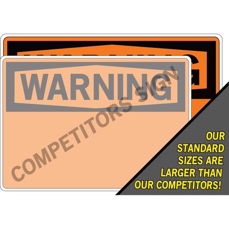 Vestil Vinyl Label Sign, 12-1/2" H, 18-1/2" W, Vinyl Label, Rectangle, English, SI-W-22-D-LB-011 SI-W-22-D-LB-011