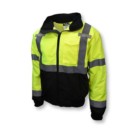 Radians Radians SJ110B Class 3 Two-in-One High Visibility Bomber Safety Jacket SJ110B-3ZGS-L