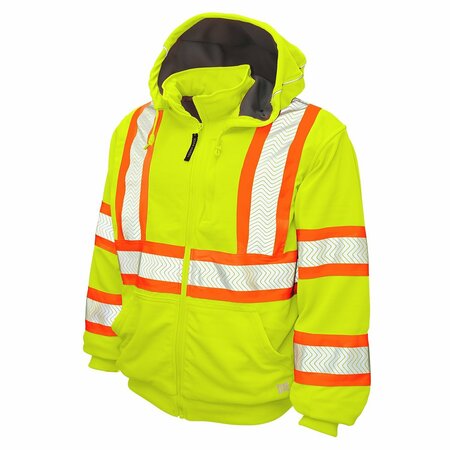 TOUGH DUCK Thermal Lined Safety Hoodie, SJ161-FLGR- SJ161