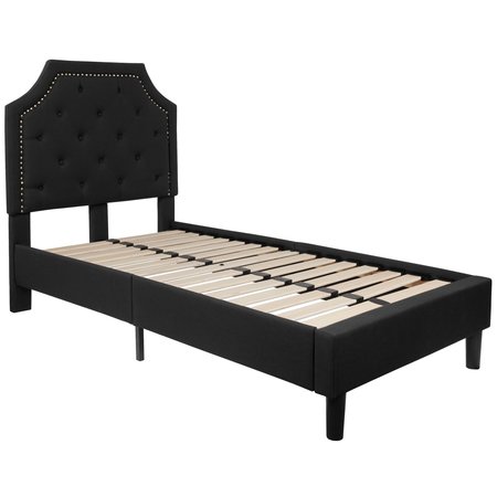 Flash Furniture Brighton Twin Platform Bed, Black SL-BK4-T-BK-GG