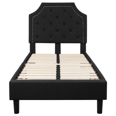 Flash Furniture Brighton Twin Platform Bed, Black SL-BK4-T-BK-GG