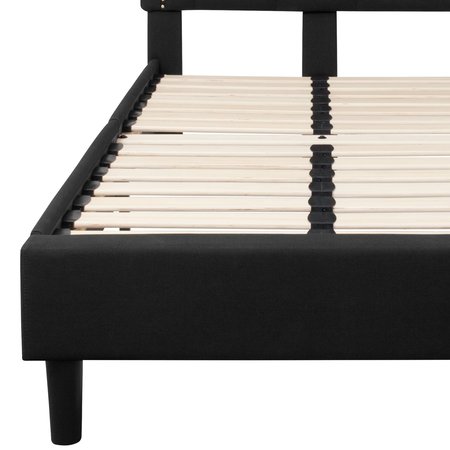 Flash Furniture Brighton Twin Platform Bed, Black SL-BK4-T-BK-GG