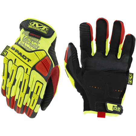 MECHANIX WEAR Hi-Vis Cut Resistant Impact Gloves, A4 Cut Level, Uncoated, 2XL, 1 PR SMP-X91-012