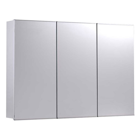 KETCHAM 36" x 30" Surface Mounted Stainless Steel Trim Tri-View Cabinet SM-3630