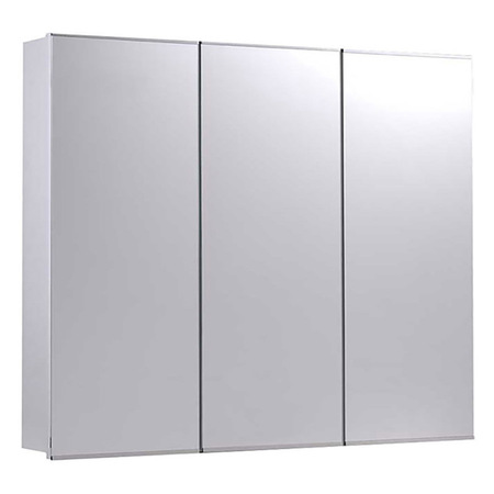 KETCHAM 36" x 36" Surface Mounted Stainless Steel Trim Tri-View Cabinet SM-3636