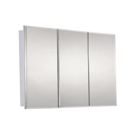 KETCHAM 48" x 36" Surface Mounted Beveled Edge Tri-View Medicine Cabinet SM-4836BV